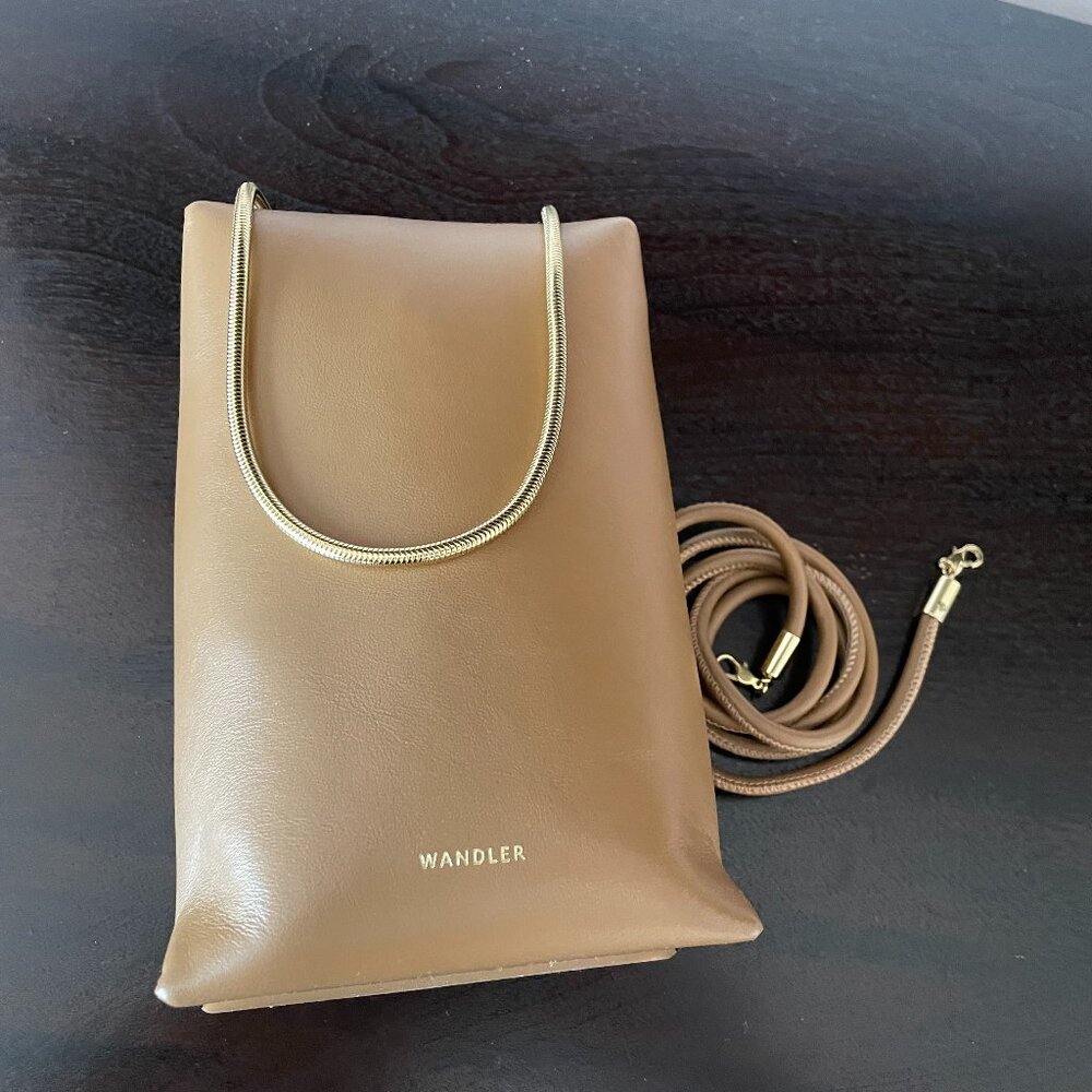 Wandler Leo Box Calf Leather Bag Camel Gold Wear 3 Ways
